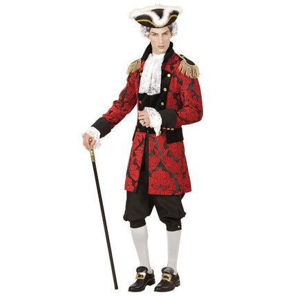 Veste Pirate Rouge Noir Hommes