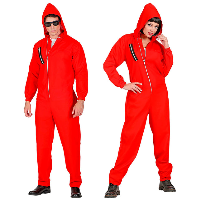 Costume d'Halloween Braqueur de banque rouge