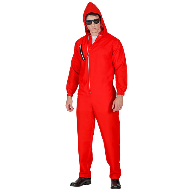 Costume d'Halloween Braqueur de banque rouge
