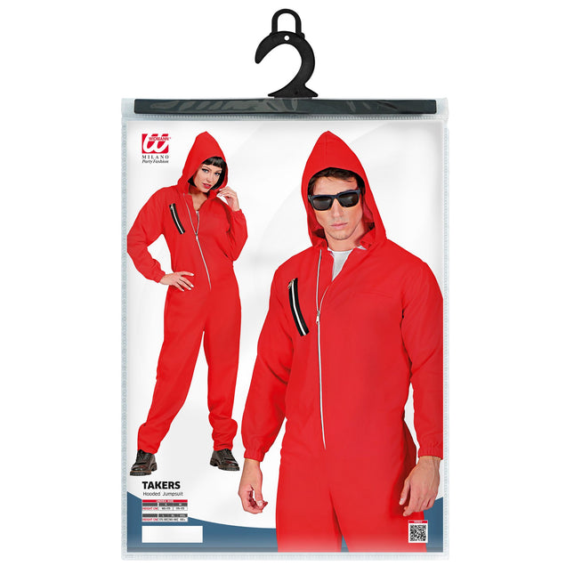 Costume d'Halloween Braqueur de banque rouge