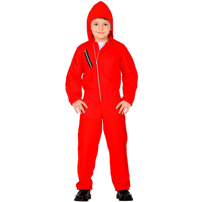 Costume d'Halloween Rouge Enfant Braqueur de banque