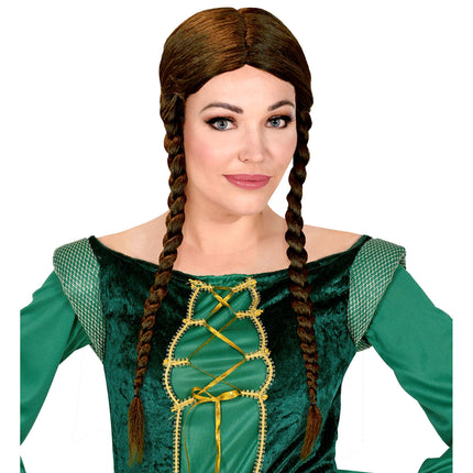 Perruque Oktoberfest Greta brune