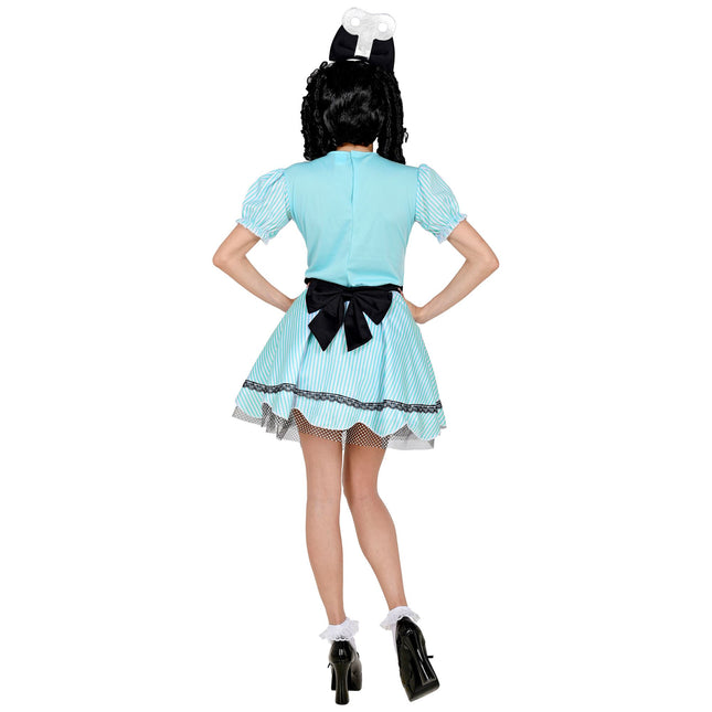 Robe d'Halloween Bleue Poupée Femme
