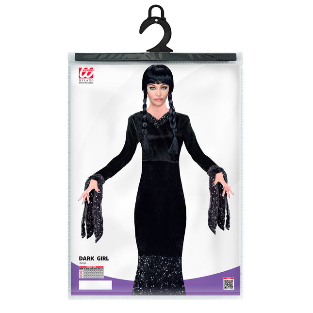 Robe d'Halloween Noir Dames Longue