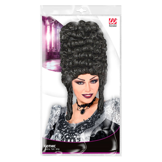 Perruque d'Halloween Noir Gothique