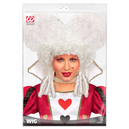 Perruque d'Halloween Blanc Baroque