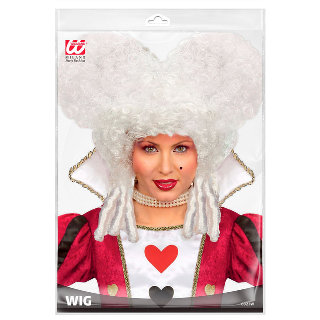Perruque d'Halloween Blanc Baroque