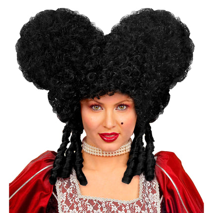 Perruque d'Halloween Baroque noir