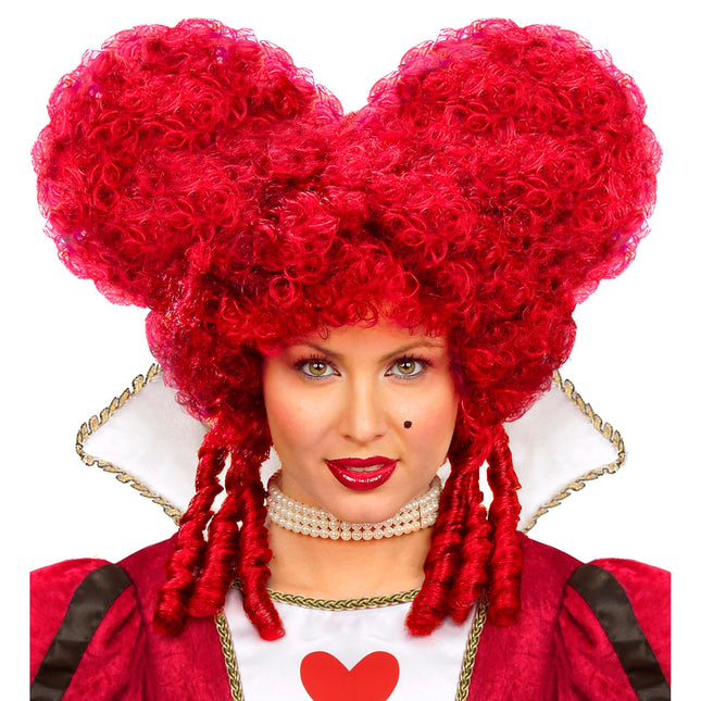 Perruque d'Halloween Rouge Baroque