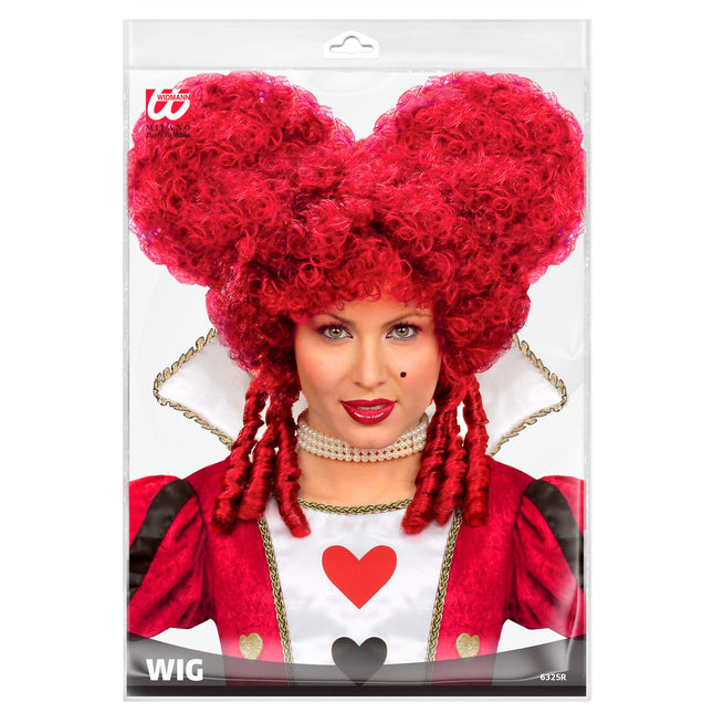 Perruque d'Halloween Rouge Baroque