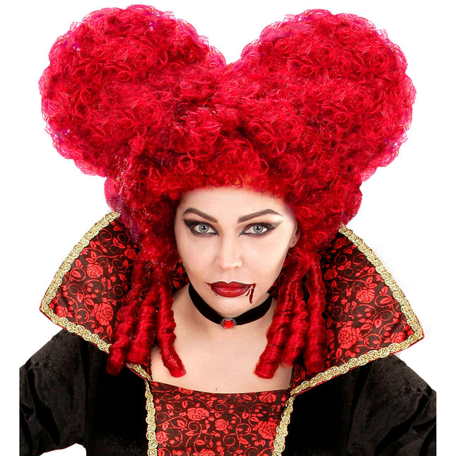 Perruque d'Halloween Rouge Baroque