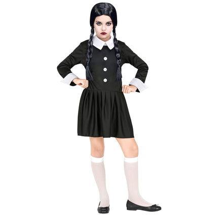 Robe d'Halloween Noir Blanc Fille
