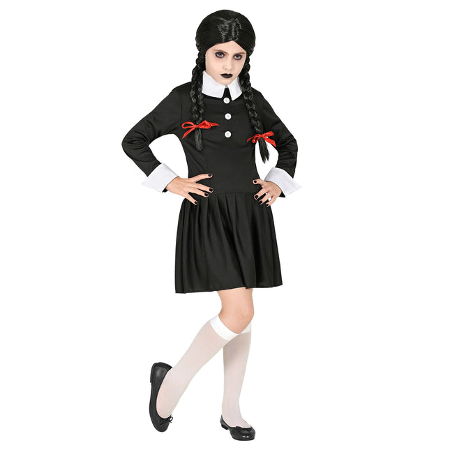 Robe d'Halloween Noir Blanc Fille