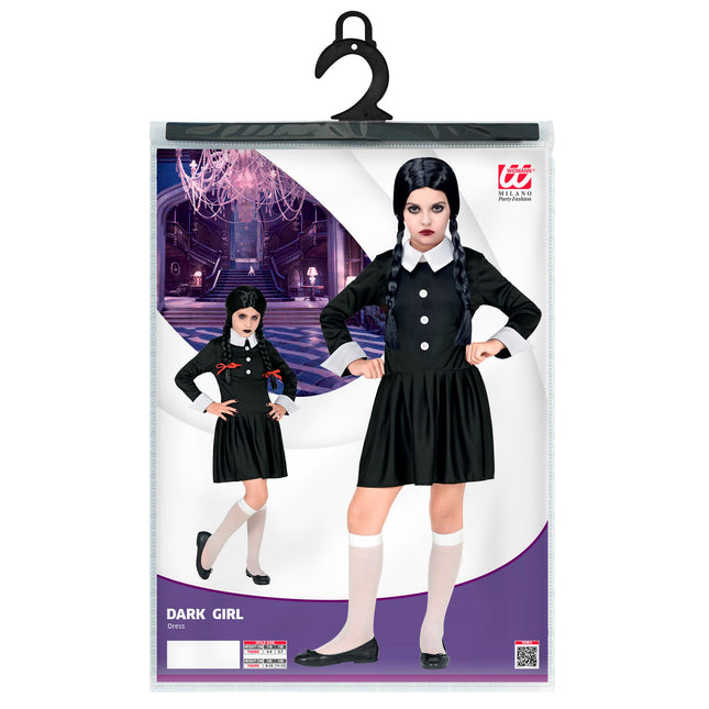 Robe d'Halloween Noir Blanc Fille