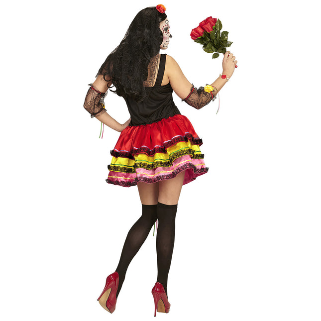 Dia De Los Muertos Dress Coloured Ladies Short