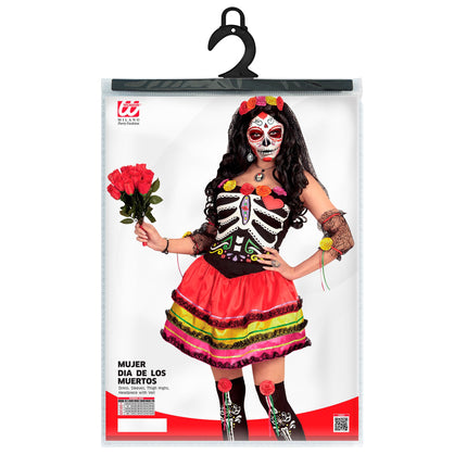 Dia De Los Muertos Dress Coloured Ladies Short