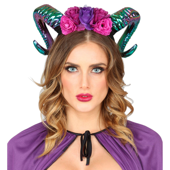 Bandeau d'Halloween Corne colorée