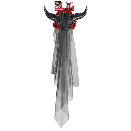 Bandeau d'Halloween Voile de mariée avec cornes