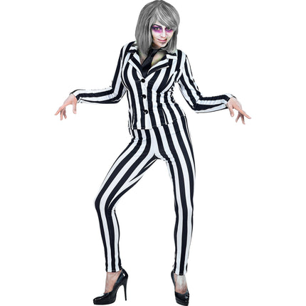 Costume d'Halloween Blanc Noir Dames Esprit