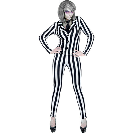Costume d'Halloween Blanc Noir Dames Esprit