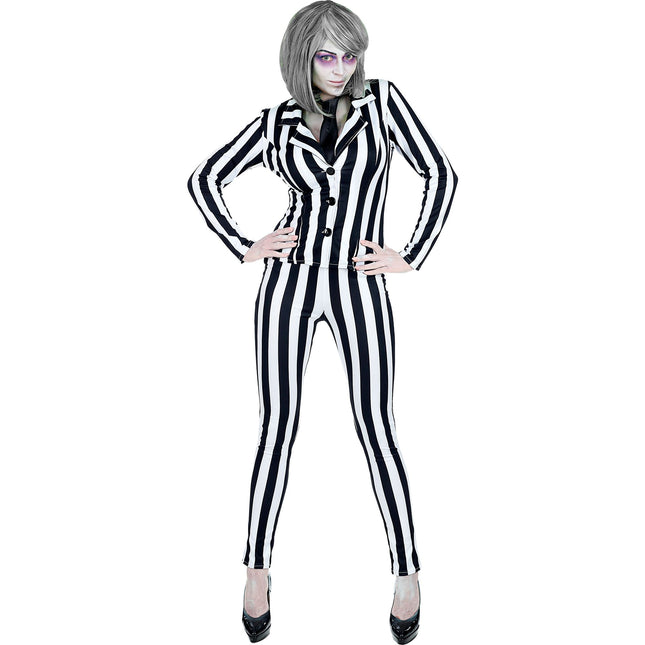 Costume d'Halloween Blanc Noir Dames Esprit
