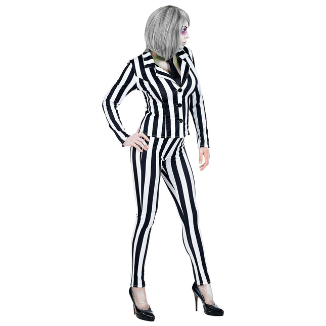 Costume d'Halloween Blanc Noir Dames Esprit