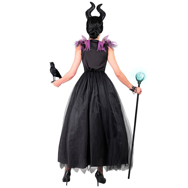 Robe d'Halloween Noir Violet Malefizia