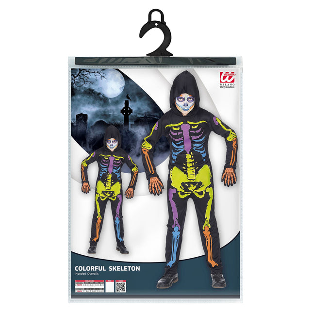 Costume d'Halloween Squelette coloré pour enfant