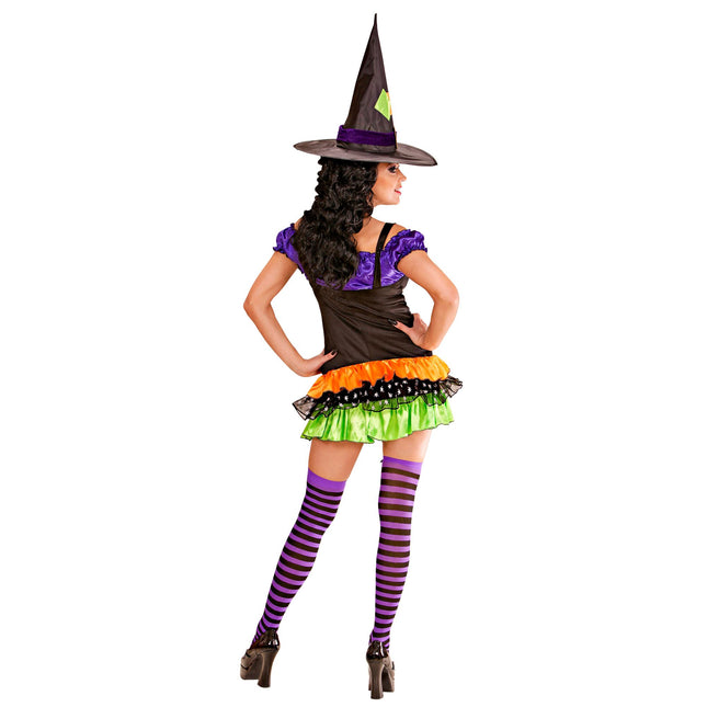 Robe d'Halloween Coloured Ladies Witch Glamour