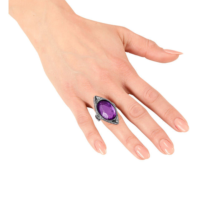 Bague d'Halloween avec pierre précieuse