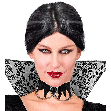 Collier d'Halloween en velours avec pierres précieuses
