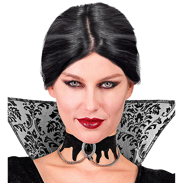 Collier d'Halloween en velours avec pierres précieuses