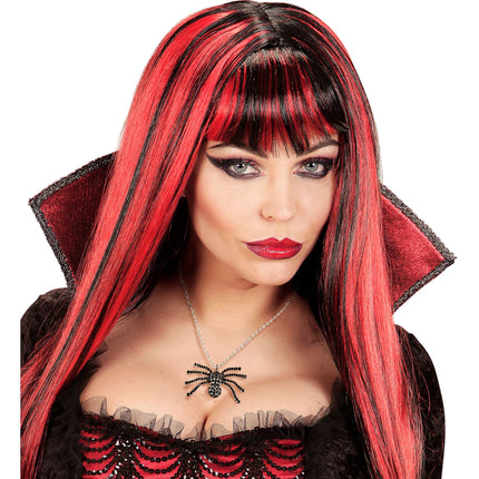 Collier d'Halloween Araignée noire avec diamants