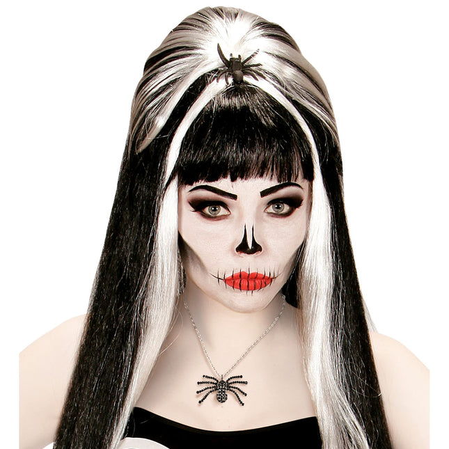 Collier d'Halloween Araignée noire avec diamants