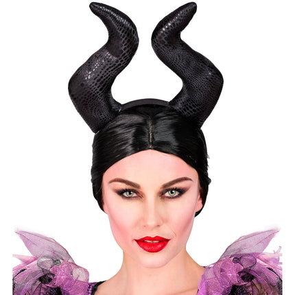 Bandeau d'Halloween Malevizia avec corne