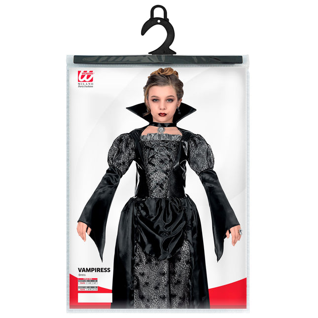 Robe d'Halloween Fille noire Vampire