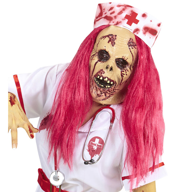 Masque d'Halloween Zombie Infirmière