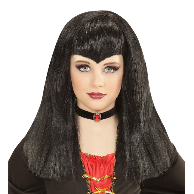 Perruque d'Halloween Vampire noir