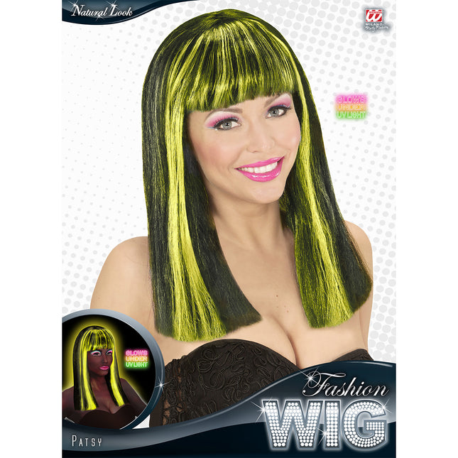 Perruque d'Halloween Rayures noires et jaunes