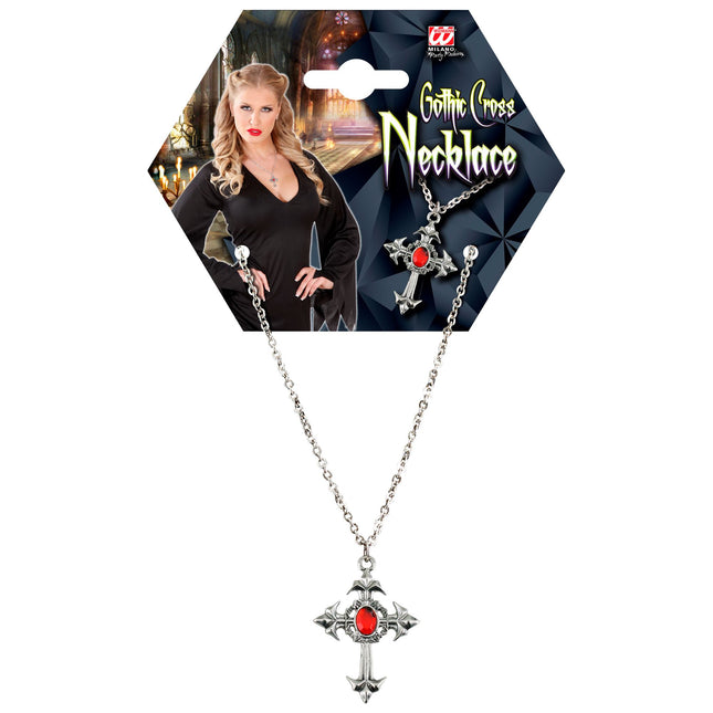 Collier d'Halloween Croix avec pierre