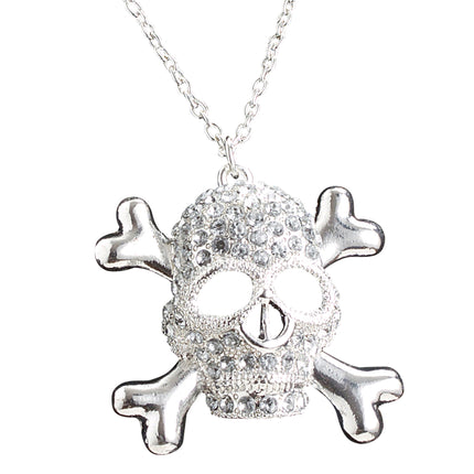 Collier d'Halloween Crâne avec diamants