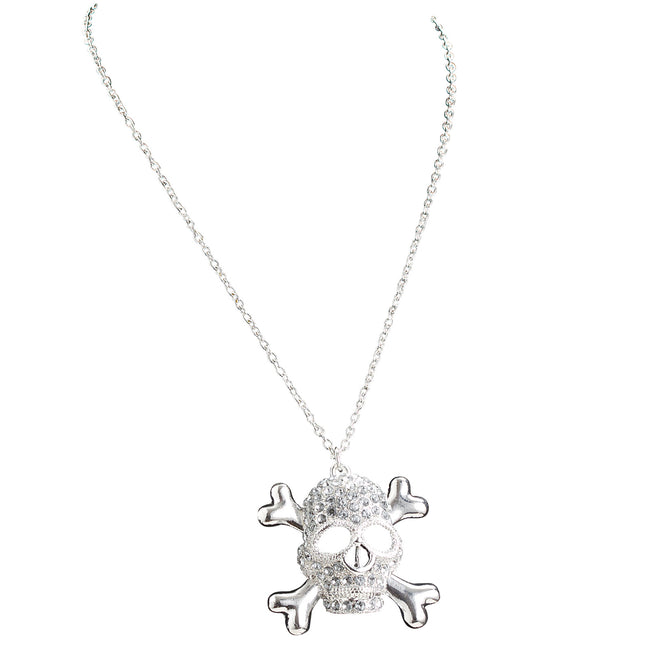 Collier d'Halloween Crâne avec diamants