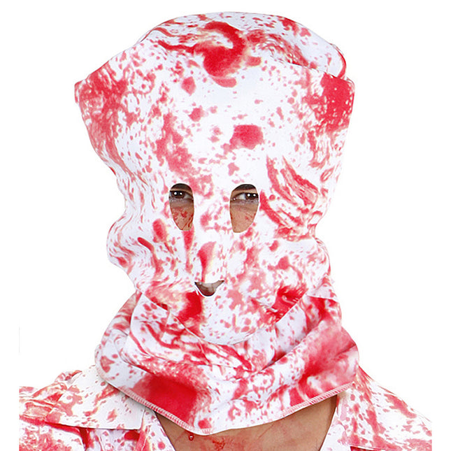 Masque d'Halloween Rouge Blanc Sanglant