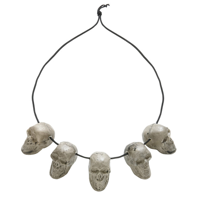 Collier d'Halloween Crânes en argent