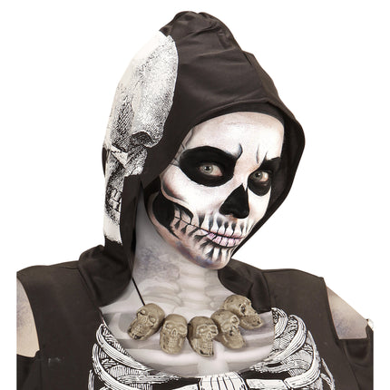 Collier d'Halloween Crânes en argent