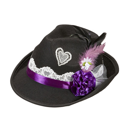 Chapeau Oktoberfest Tyrolean Noir