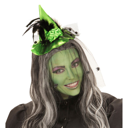 Chapeau d'Halloween Sorcière verte