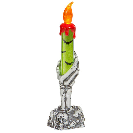 Bougeoir d'Halloween Main de squelette