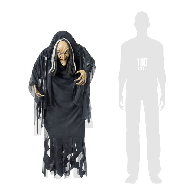 Poupée d'Halloween Sorcière avec Bossu 1.4m