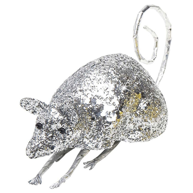 Fausse souris argentée 12cm